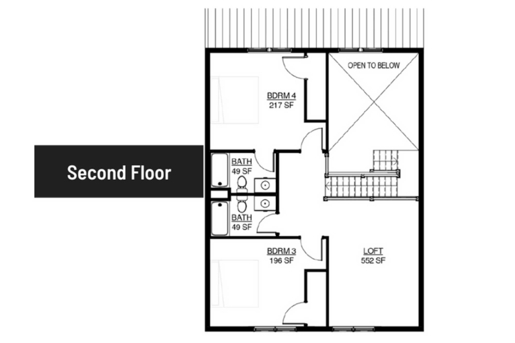 4bedroom Second Floor Floor Plan Smoky Mountain Cabins Reedmont Lodges