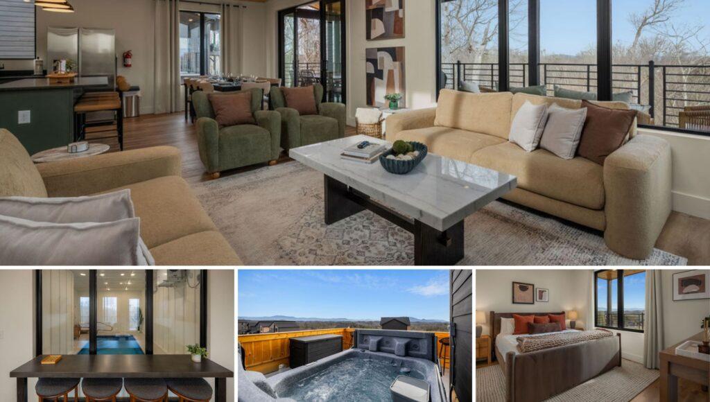 The Lodges of Reedmont four and five bedroom luxury vacation rentals near Dollywood Sevierville Convention Center Sevierville Golf Course and Wilderness of the Smokies